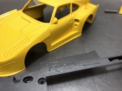 画像2: Porsche935 K3 Painted Slot Car Kit Yellow【ポルシェ９３５ Ｋ３ ペイントキット 黄色】