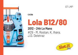 画像: LOLA  B12/80 No.29 24h LeMans 2012 Gulf Racing Middle East【ローラＢ１２／８０ ２０１２年ルマン２４時間耐久レース 井原慶子 ガルフチーム】