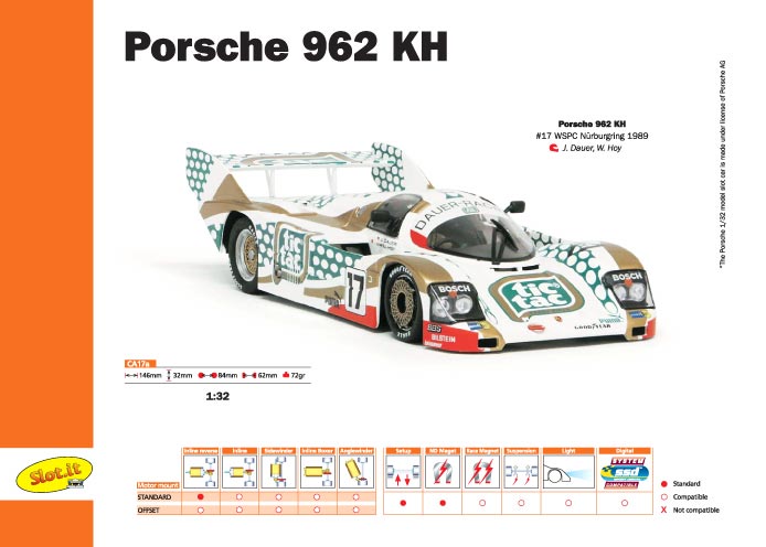 画像: Porsche962C KH WSPC Nuerburgring 1989 No17【ポルシェ962C KH ｔｉｃ ｔａｃカラー】