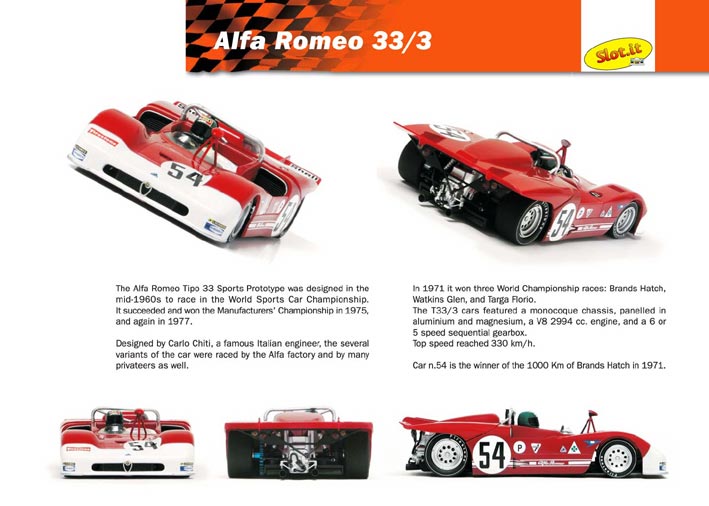 画像: Alfa Romeo T33/3  1st 1000 Km Brands Hatch 1971 No54【アルファロメオ33/3】