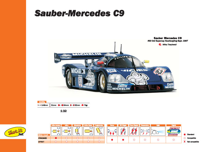 画像: 【再入荷】Sauber Mercedes C9 3rd Nuerburgring Sept.1987 No63 MICHELIN【ザウバーメルセデスC9ミシュランカラー】