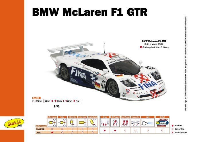 画像: BMW McLaren F1 No.43 GTR 3rd LeMans 1997 FINA【マクラーレンＦ１ＧＴＲ　１９９７年ルマン２４時間耐久レース３位入賞車両】